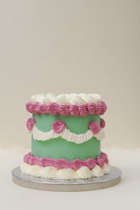 8" Celebration Vintage Piped Cake