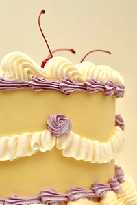 8" Petite Vintage Piped Cake